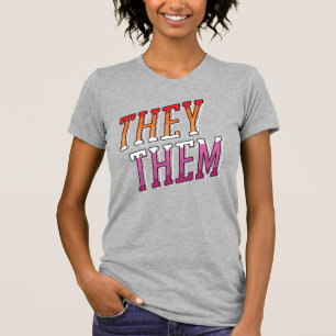Camiseta Pronombres Lesbianos Ellos Ellas