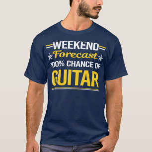 Camiseta Pronóstico de fin de semana 100 Guitarista de guit