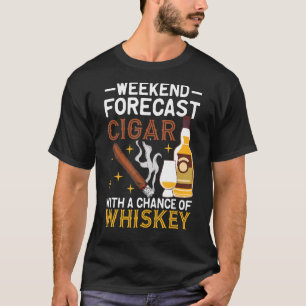Camiseta Pronóstico De Fin De Semana Cigar Y Whiskey