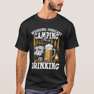 Camiseta Pronóstico de fin de semana de cerveza retro de ca