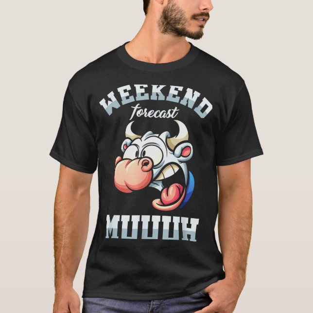 Camiseta Pronóstico de fin de semana de viernes de vacacion (Anverso)