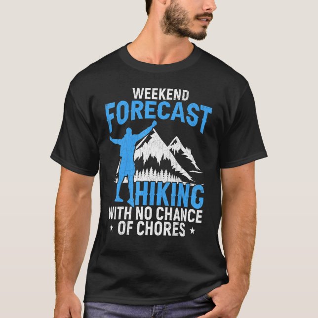 Camiseta Pronóstico de fin de semana excursión de excursión (Anverso)