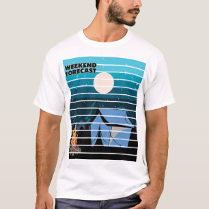 Camiseta Pronóstico de fin de semana Fuego de tienda de cam