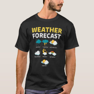 Camiseta Pronóstico Del Tiempo Para El Tiempo De Reporte De