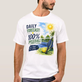 Camiseta Pronóstico diario de vida de Pickleball