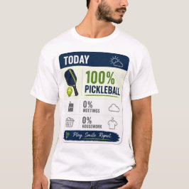 Camiseta Pronóstico diario de vida de Pickleball