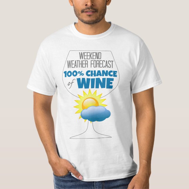 Camiseta Pronóstico meteorológico de fin de semana Sunny 10 (Anverso)