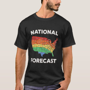 Camiseta Pronóstico Nacional Estadounidense Mapa del Arcoir