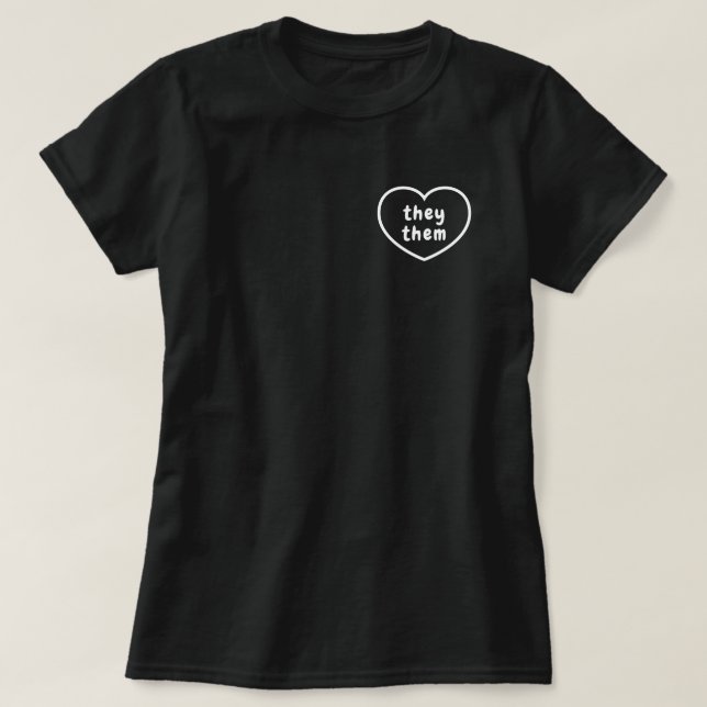Camiseta Pronoun preferido (Diseño del anverso)