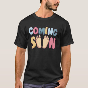 Camiseta Pronto Anuncio de Pies de Bebé