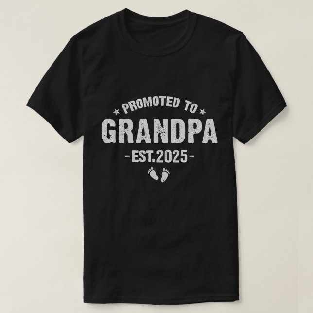 Camiseta Pronto el Abuelo 2025 cargando ascendido al abuelo (Diseño del anverso)