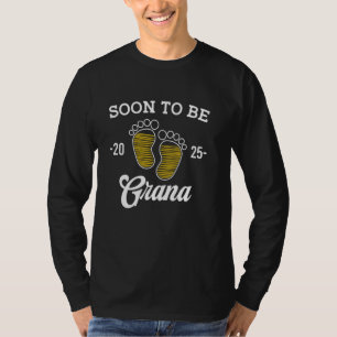 Camiseta Pronto Será Grana Est 2025 Cargando Huella de Bebé
