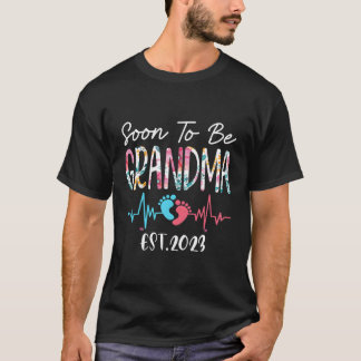 Camiseta Pronto Será La Abuela 2023 Día De La Madre Por Pri