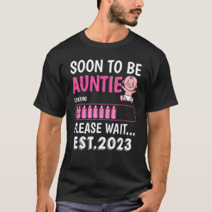 Camiseta Pronto Será La Tía Est 2023 Chica De Baby Shower L