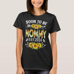 Camiseta Pronto Será Mamá Del Girasol 2024 Primera Madre Ma