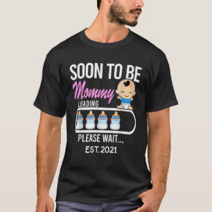 Camiseta Pronto será mamá EST 2021 2020 Regalo Tee It A Boy