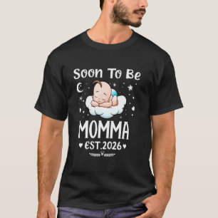 Camiseta Pronto Será Mamá EST. 2026 Día de la Madre Corazón