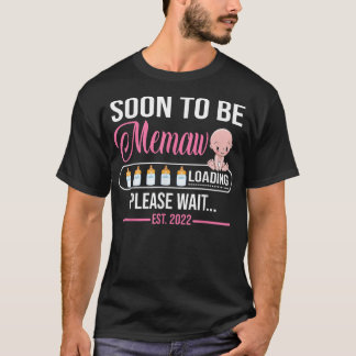 Camiseta Pronto será Memaw Est 2022 Invitación del embarazo