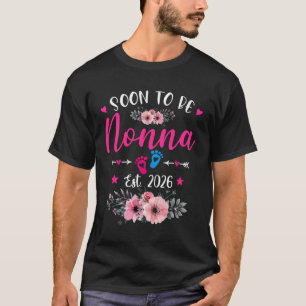 Camiseta Pronto Será Nonna Est 2026 Ascendida al Día de la