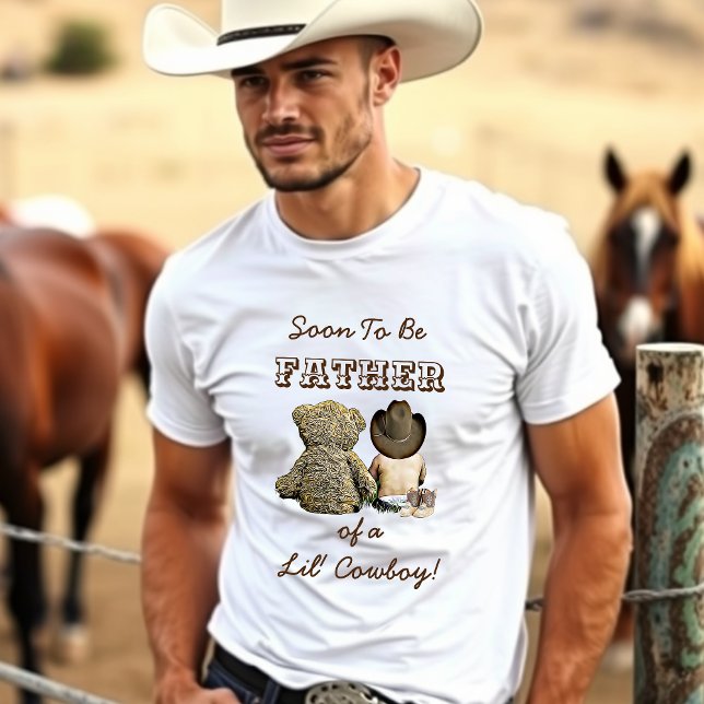 Camiseta Pronto será padre de un Cowboy de Lil' y un osito  (Subido por el creador)