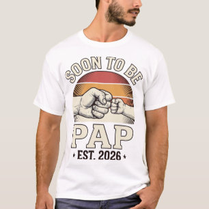Camiseta Pronto será Papá Diseño de puño de bebé vintage 20