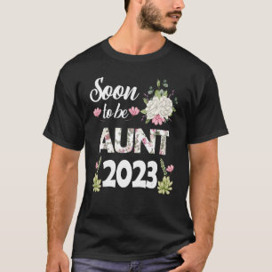 Camiseta Pronto será tía el 2023 Día de la Madre, primera v