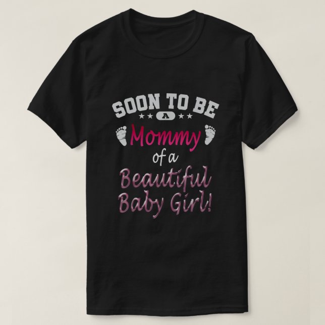 Camiseta Pronto Será Una Madre Niña Que Espera Un Regalo De (Diseño del anverso)