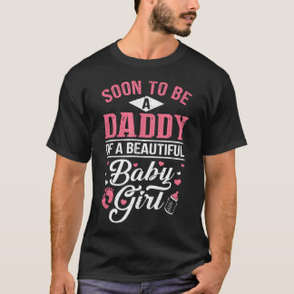 Camiseta Pronto Seré Papá De Una Hermosa Bebé Niña Nuevo