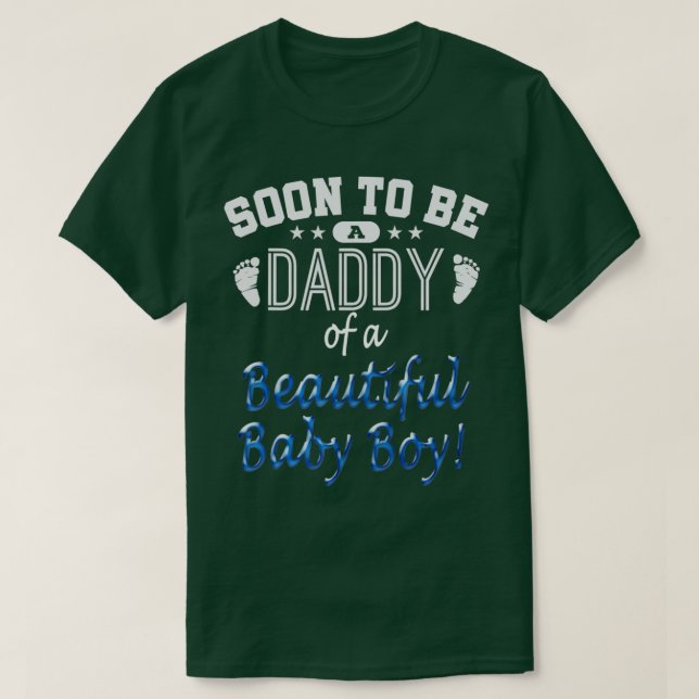 Camiseta Pronto Seré Un Niño Papi Que Espera Un Regalo De P (Diseño del anverso)