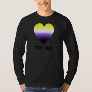 Camiseta Pronunciantes No Binarios Les Dan Lgtbq Morado Ama