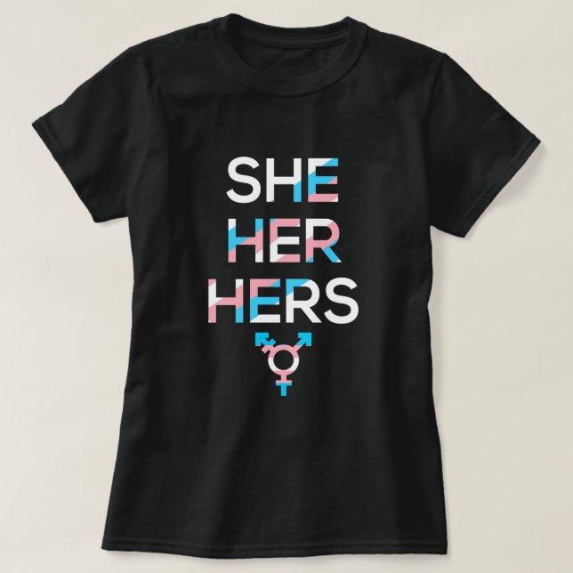 Camiseta Pronunció su símbolo del Orgullo Transgénero MTF (Diseño del anverso)