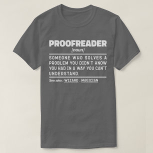 Camiseta Proofreader Noun Funny Grammar Examinador Geek