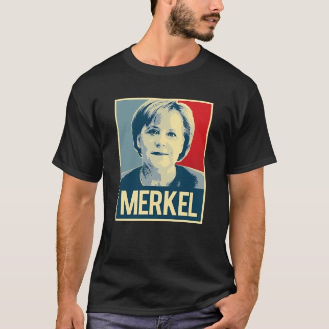 Camiseta Propaganda de Angela Merkel (Anverso)