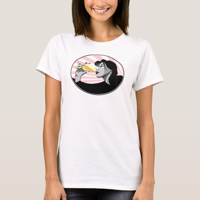 Camiseta propaganda de estilo de bebida de champán (Anverso)