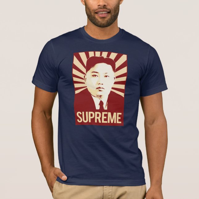 Camiseta Propaganda de la O.N.U de Kim Jong - suprema - (Anverso)