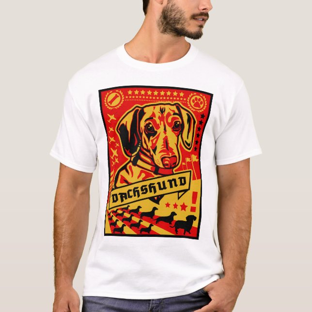 Camiseta Propaganda del Dachshund (Anverso)