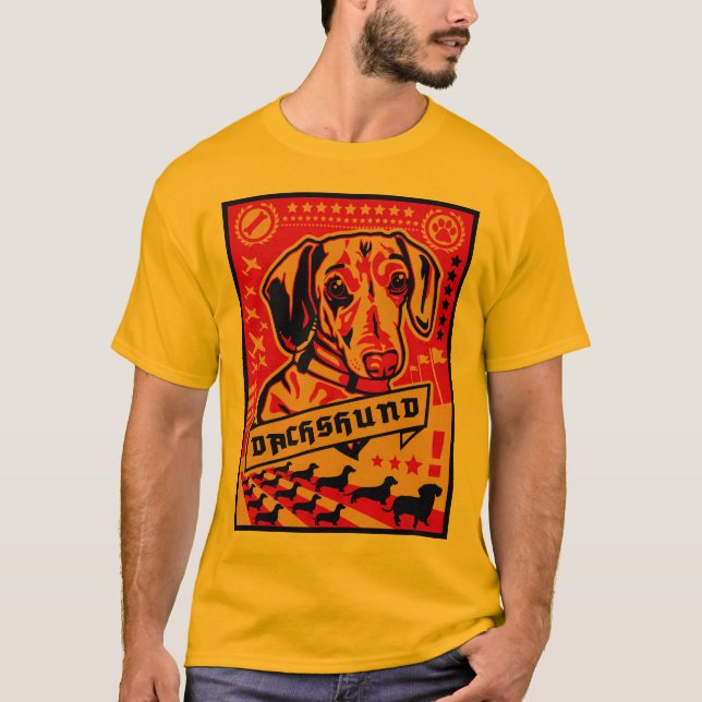 Camiseta Propaganda del Dachshund (Anverso)