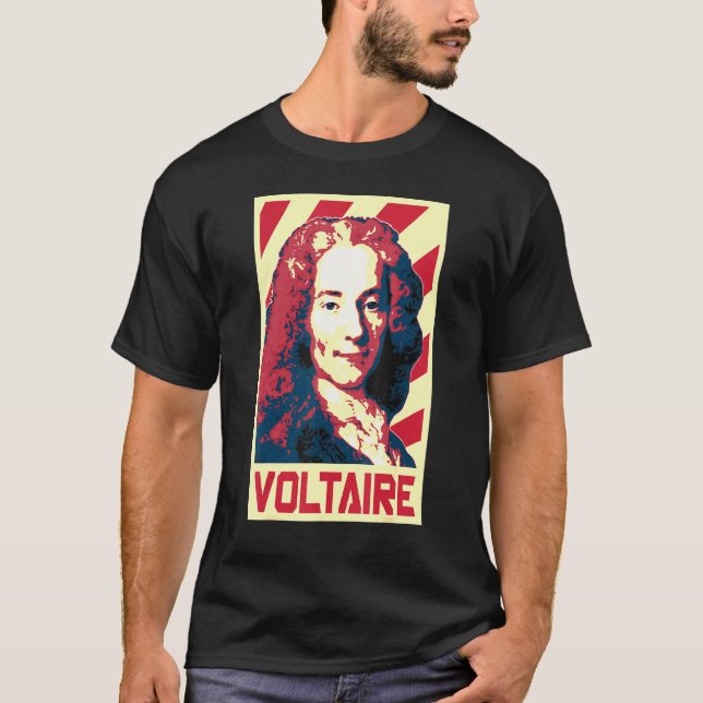 Camiseta Propaganda Poster Voltaire Retro (Anverso)
