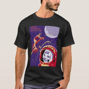 Camiseta Propaganda soviética Poster espacio URSS Comunismo
