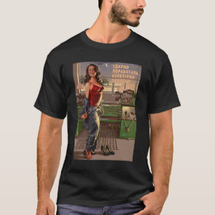 Camiseta Propaganda soviética Poster URSS Comunismo soviéti