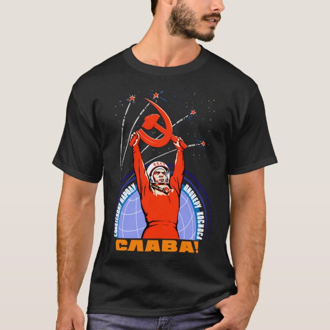 Camiseta Propaganda soviética. Yuri Gagarin (Anverso)