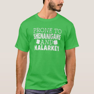 Camiseta Propenso A Los Shenanigans Y El Día De Los Padres 