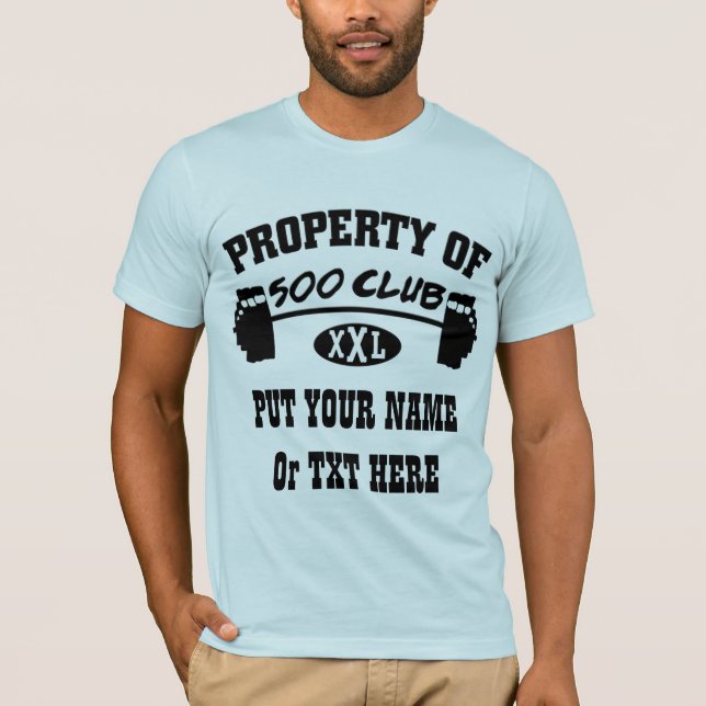 Camiseta Propiedad De 500 Club XXL Mans Bella Canvas T (Anverso)