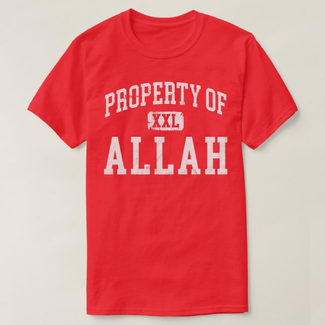Camiseta propiedad de allah (Diseño del anverso)