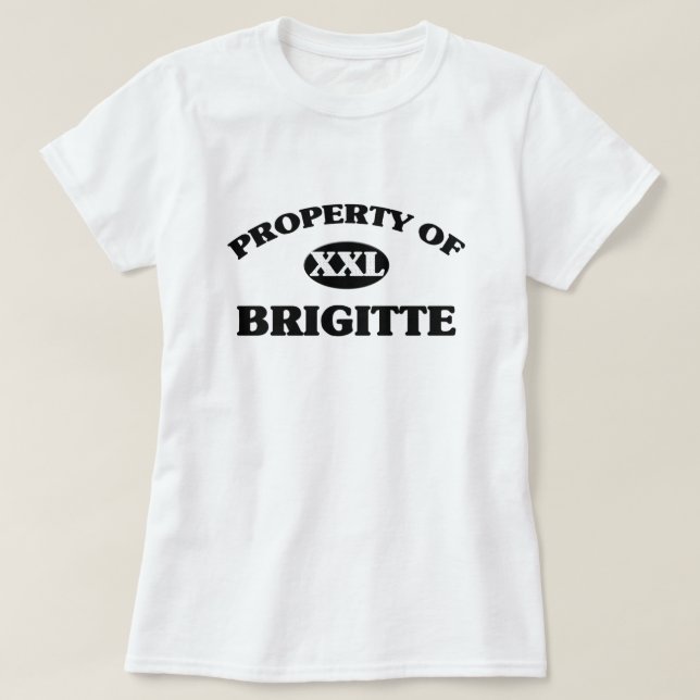 Camiseta Propiedad de BRIGITTE (Diseño del anverso)