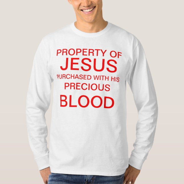 Camiseta Propiedad de Jesús (Anverso)