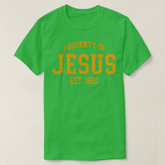 Camiseta propiedad de jesus afligida (Diseño del anverso)