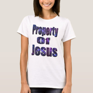 Camiseta Propiedad De Jesús, Logo Religioso,