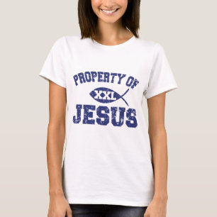 Camiseta Propiedad De Jesús xxl Fish Christian Cle Religio