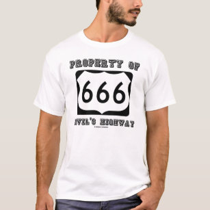 Camiseta Propiedad de la carretera del diablo (ruta 666)